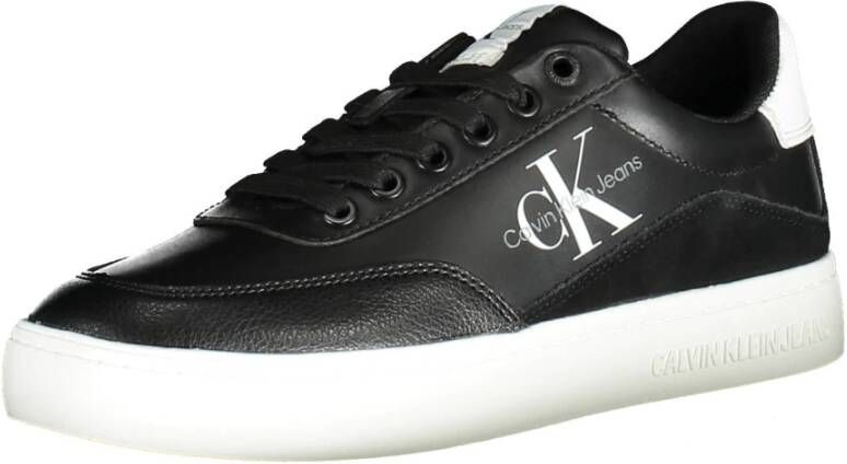 Calvin Klein Sportieve zwarte damessneakers met contrastdetails Black Dames