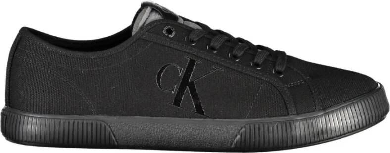 Calvin Klein Sportieve Zwarte Veterschoenen met Logo Black Heren