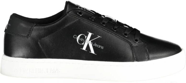 Calvin Klein Sneakers CLASSIC CUPSOLE LACEUP LOW LTH met contrastkleurige logoprint vrijetijdsschoen lage schoen veterschoen