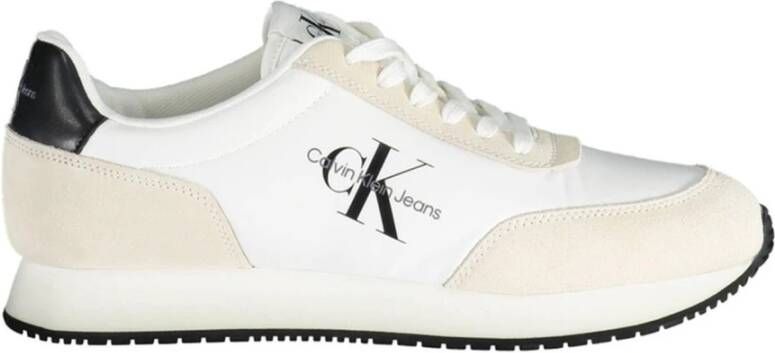 Calvin Klein Jeans Witte Sneakers met Gerecycled Polyester en Suède White Heren - Foto 5
