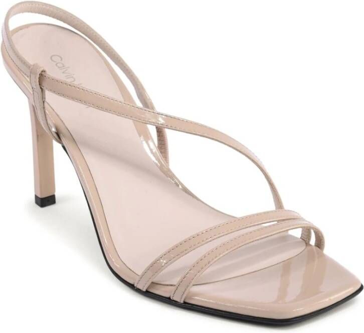 Calvin Klein Stijlvolle Leren Slingback Sandalen