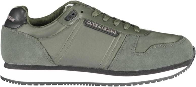 Calvin Klein Stijlvolle Logo Sportschoen met Veters Groen Heren