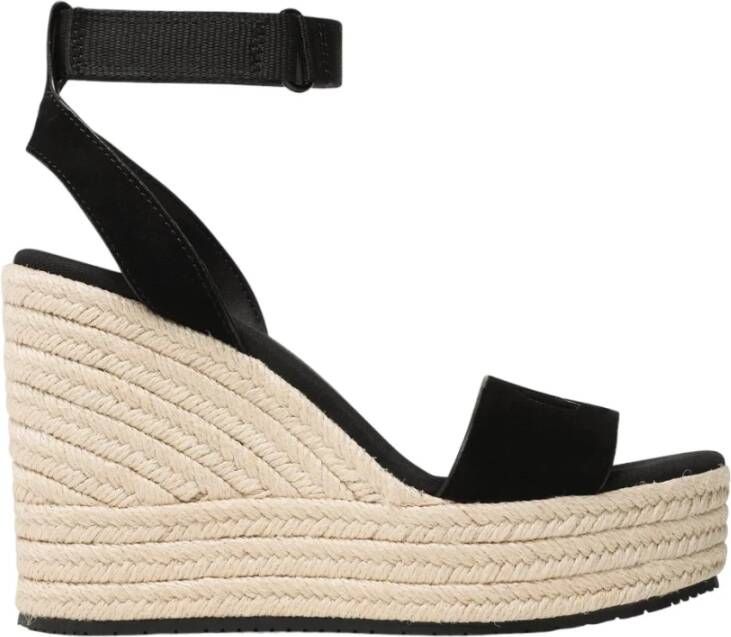 Calvin Klein Elegante Zwarte Sandalen voor Vrouwen Black Dames