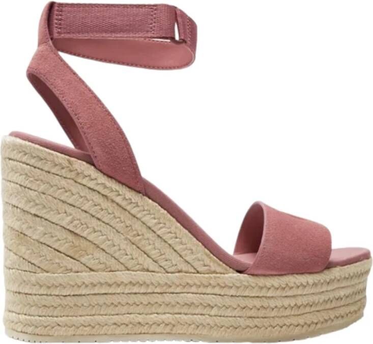 Calvin Klein Sleehaksandaaltjes WEDGE SANDAL SU MG BTW zomerschoen sandaal keilhak met klittenbandjes