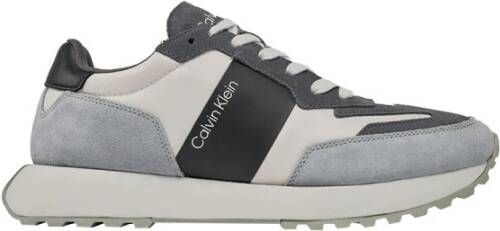 Calvin Klein Moderne lage veterschoenen in grijs voor heren Multicolor Heren