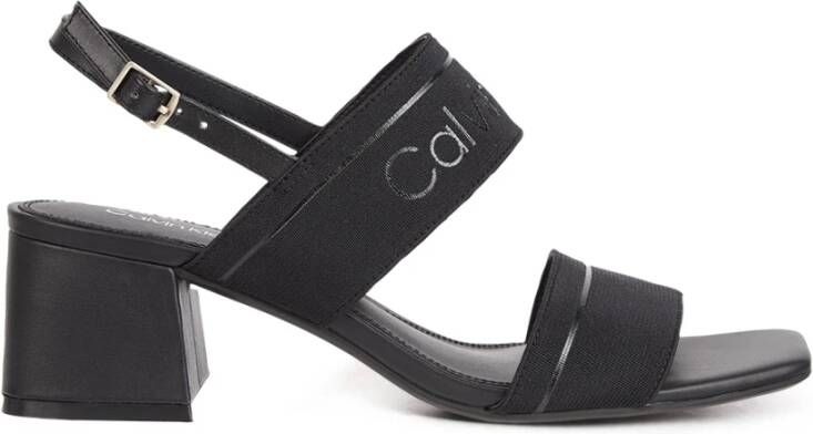 Calvin Klein Verhoog je stijl met hoge hak sandalen Black Dames