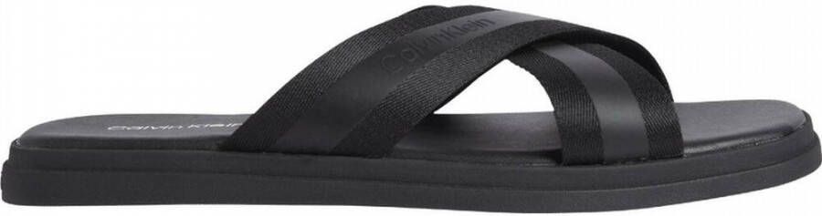 Calvin Klein Webbing cross sandals Zwart Heren