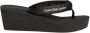 Calvin Klein Jeans Zwarte Casual Textiel Dames Sandalen Black Dames - Thumbnail 7
