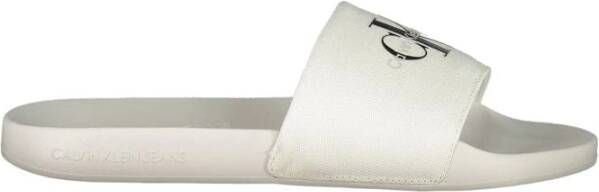 Calvin Klein Badslippers SLIDE MONOGRAM zomerschoen slippers badschoens strandschoen met logo-opschrift