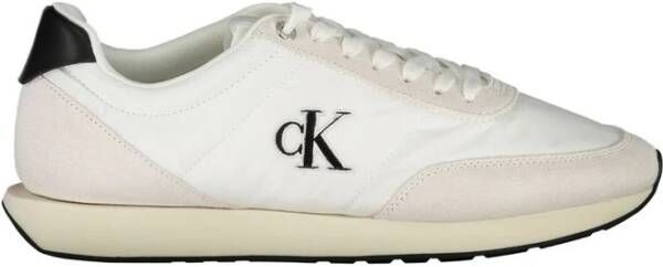 Calvin Klein Witte Heren Sneaker met Zwarte Accenten