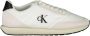 Calvin Klein Witte Heren Sneaker met Zwarte Accenten - Thumbnail 1