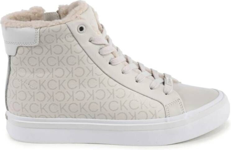 Calvin Klein Witte HighTop Platform Sneakers