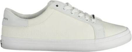 Calvin Klein Witte Katoenen Lage Sneaker