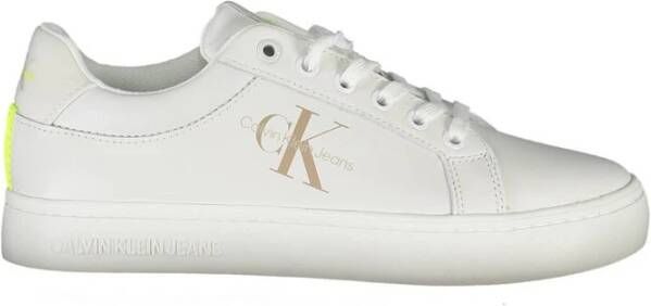 Calvin Klein Jeans Sneakers van leer met labeldetails model 'FLUO CONT'
