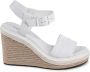 Calvin Klein Witte leren espadrille sandalen - Thumbnail 1