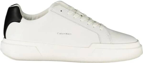Calvin Klein Witte Leren Heren Sneaker