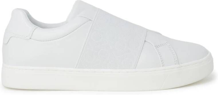 Calvin Klein Witte Leren Instap Sneakers White Dames