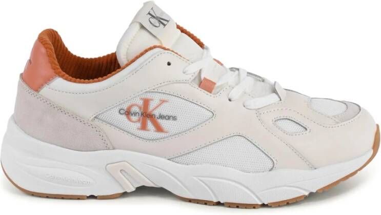 Calvin Klein Witte Leren Sneakers