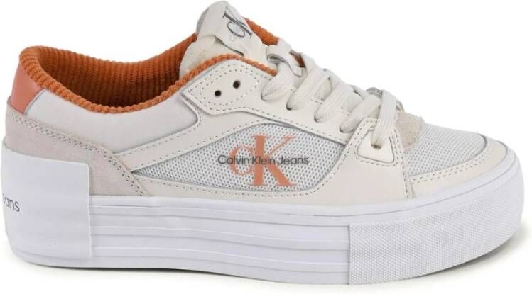 Calvin Klein Witte Leren Sneakers