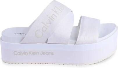 Calvin Klein Slippers FLATFORM SANDAL WEBBING IN MR