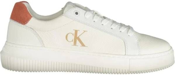 Calvin Klein Witte polyester sneakers met ademend ontwerp White Dames