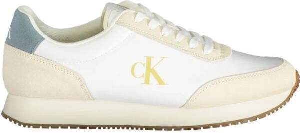 Calvin Klein Witte Polyester Sneaker White Heren