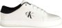 Calvin Klein Witte polyester sneakers met veters contrastdetails print logo White Dames - Thumbnail 10