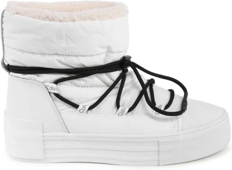 Calvin Klein Witte Polyester Sneakers Modern Ontwerp