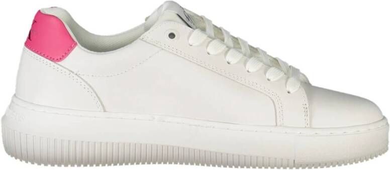 Calvin Klein Witte Sneakers met Contrasterende Details Wit Dames