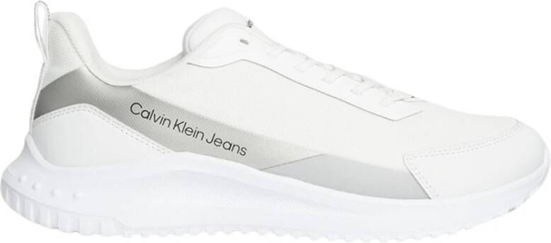 Calvin Klein Witte Textiel Runner Sneakers White Heren