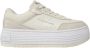 Calvin Klein Jeans Platte Lage Veterschoenen voor Dames Beige Dames - Thumbnail 3