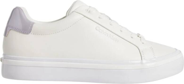 Calvin Klein Witte Vetersneakers White Dames
