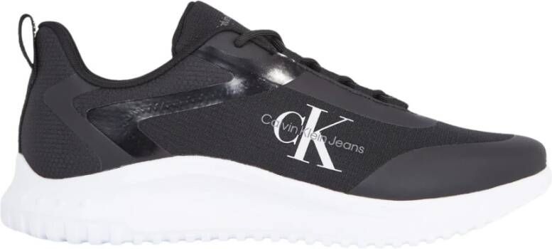 Calvin Klein Zwart-Helder Wit Eva Runner Sneakers Black Heren