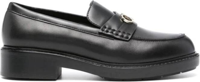 Calvin Klein Zwarte Casual Gesloten Lage Hak Loafers Black Dames