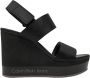 Calvin Klein Jeans Zwarte Sleehak Sandaal Webbing Vrouwen Black Dames - Thumbnail 1