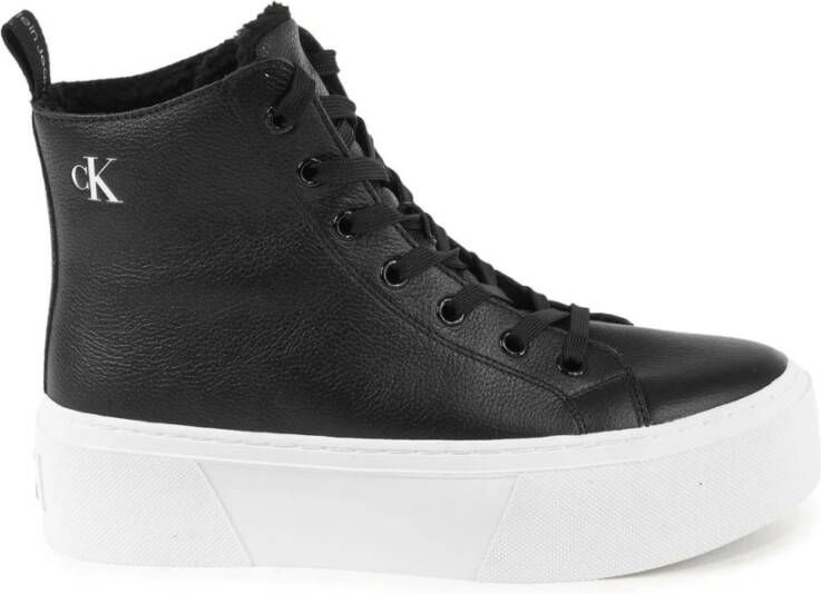 Calvin Klein Hoge veterschoenen CUPSOLE FLATFORM MID WL LTH WN