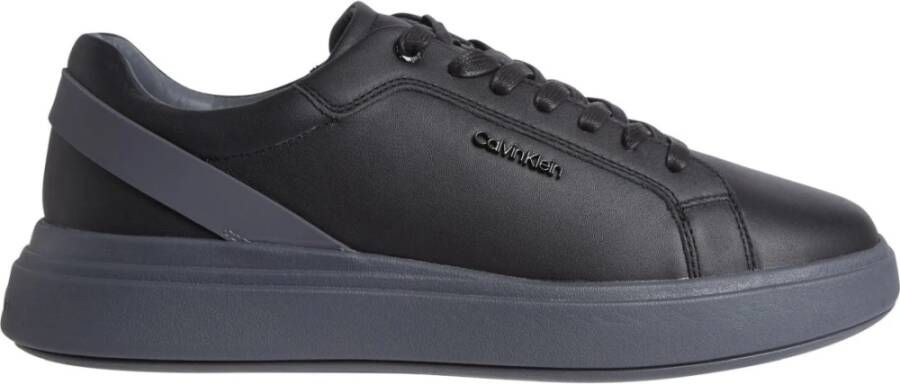 Calvin Klein Zwarte Iron Gate Vetersneakers Black Heren