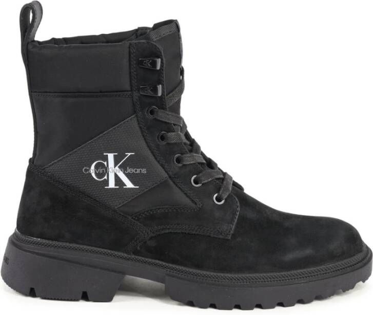 Calvin Klein Zwarte LaceUp Combat Boots