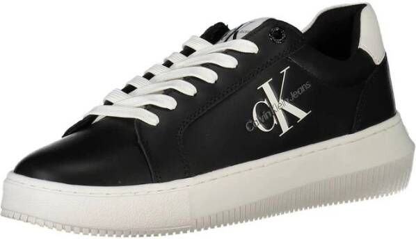 Calvin Klein Plateausneakers CHUNKY CUPSOLE LACEUP LOW ESS M met zilverkleurige details