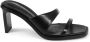 Calvin Klein Zwarte Leren Hakken Sandalen - Thumbnail 1