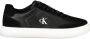 Calvin Klein Zwarte Leren Heren Sneaker - Thumbnail 1