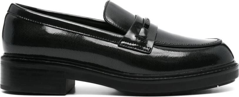 Calvin Klein Zwarte Loafer Bar Saff Damesschoenen Black Dames