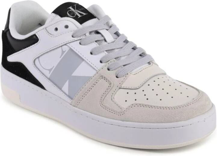 Calvin Klein Zwarte Leren Sneakers voor Vrouwen