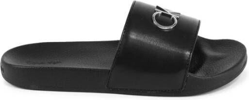 Calvin Klein Zwarte Slippers voor Vrouwen Black Dames