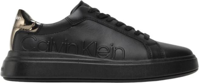 Calvin Klein Zwarte Modieuze Sneakers Stile Mcqueen Black Heren