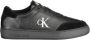 Calvin Klein Zwarte Polyester LowTop Sneakers met Logo - Thumbnail 1
