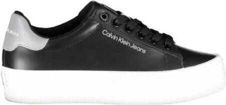 Calvin Klein Zwarte Polyester Platform Sneaker