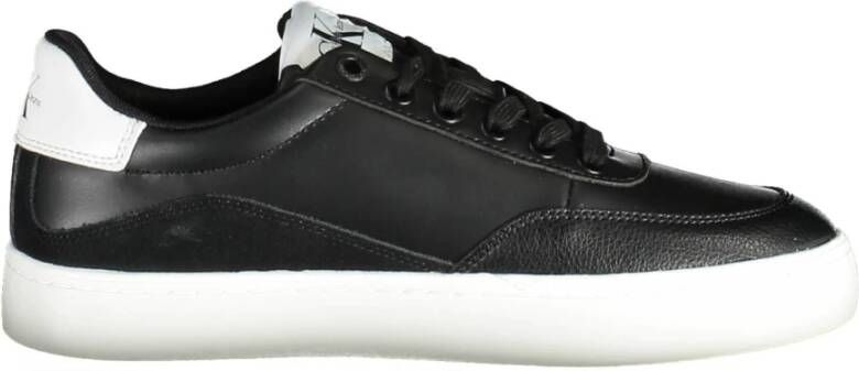 Calvin Klein Zwarte Polyester Sneaker met Contrasterende Details Zwart Dames