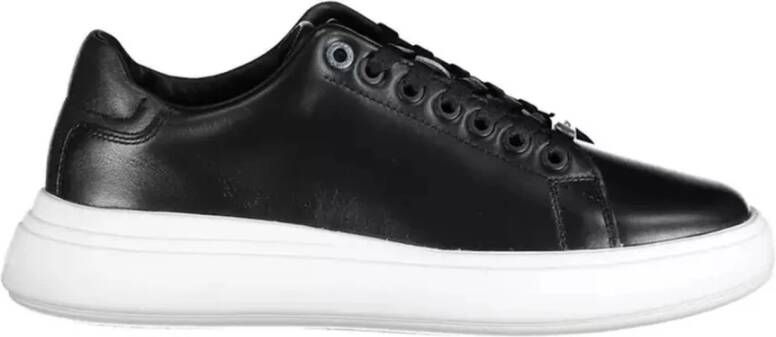 Calvin Klein Zwarte Polyester Sneaker met Contrasterende Details Zwart Dames