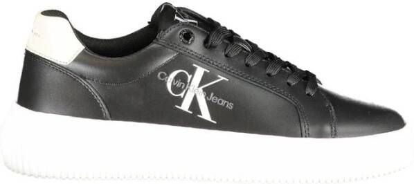 Calvin Klein Zwarte Polyester Sneaker met Contrastdetails